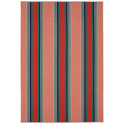Voavah Salmon Hand-Made Flatweave Indoor/Outdoor Area Rug