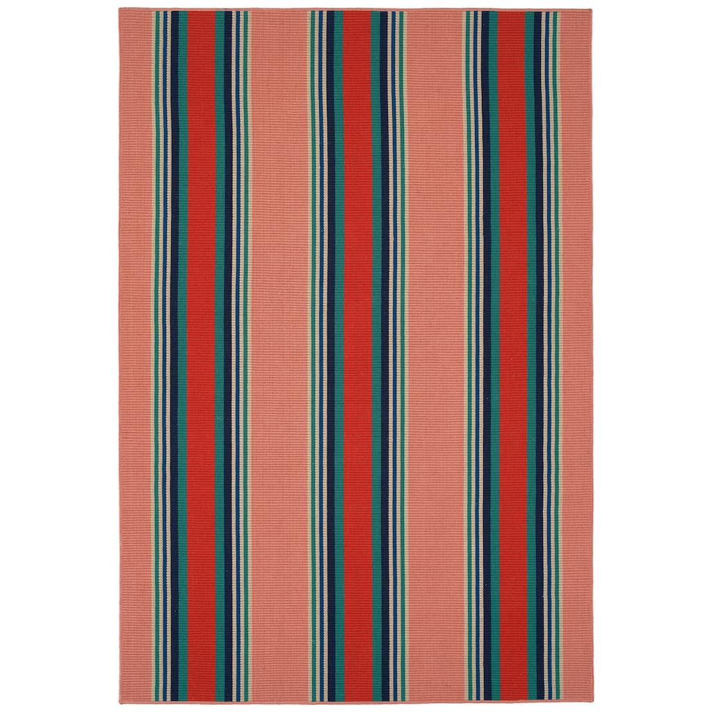 Voavah Salmon Hand-Made Flatweave Indoor/Outdoor Area Rug