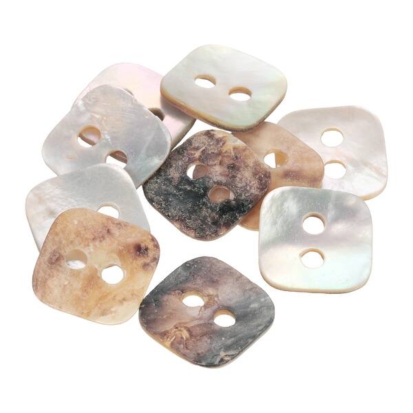 Pearl Shell Buttons Square Shell Sewing Button for Cloth Craft - Bed ...