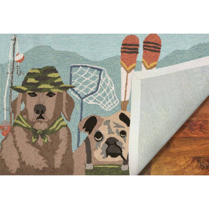 Liora Manne Frontporch Fishing Patrol Indoor/Outdoor Rug - 2'6" x 4'