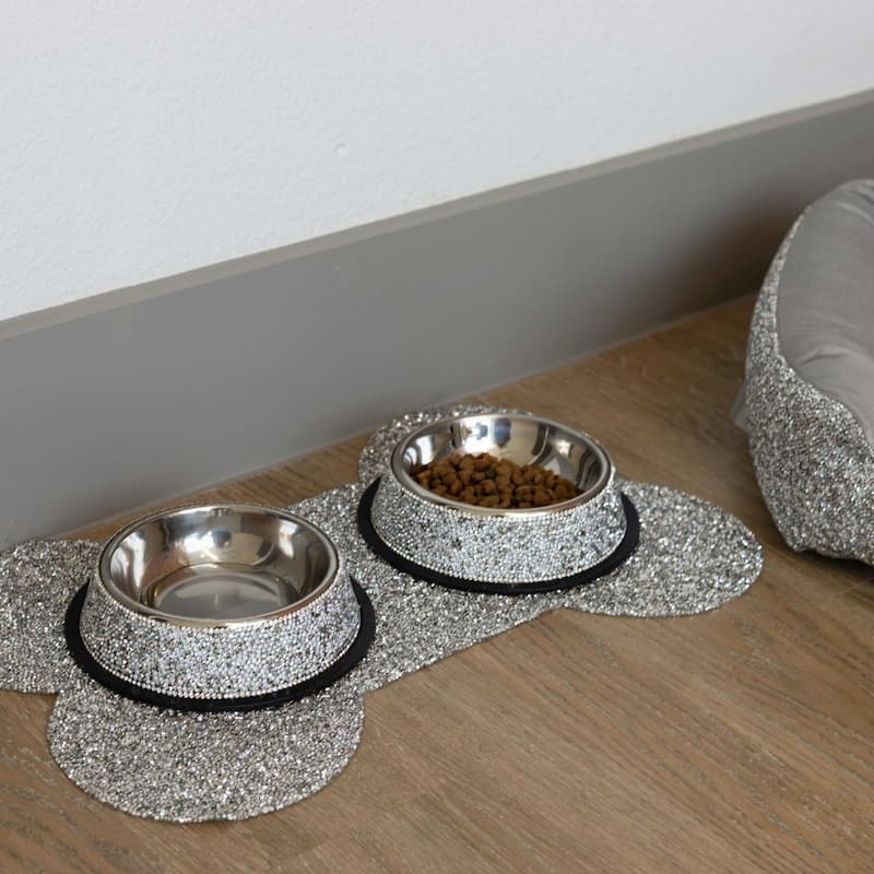 Sparkles Home Luminous Rhinestone Dog Bowl