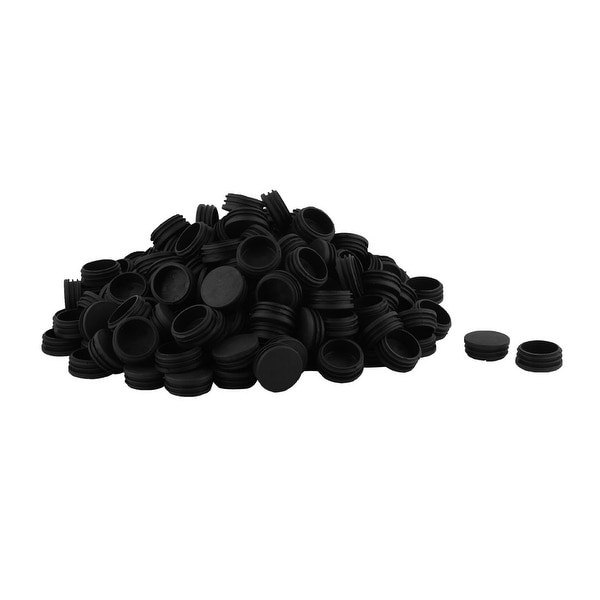 Plastic Round Shaped Desk Table Chair Leg Dustproof Tube Insert 45mm Dia 200 Pcs