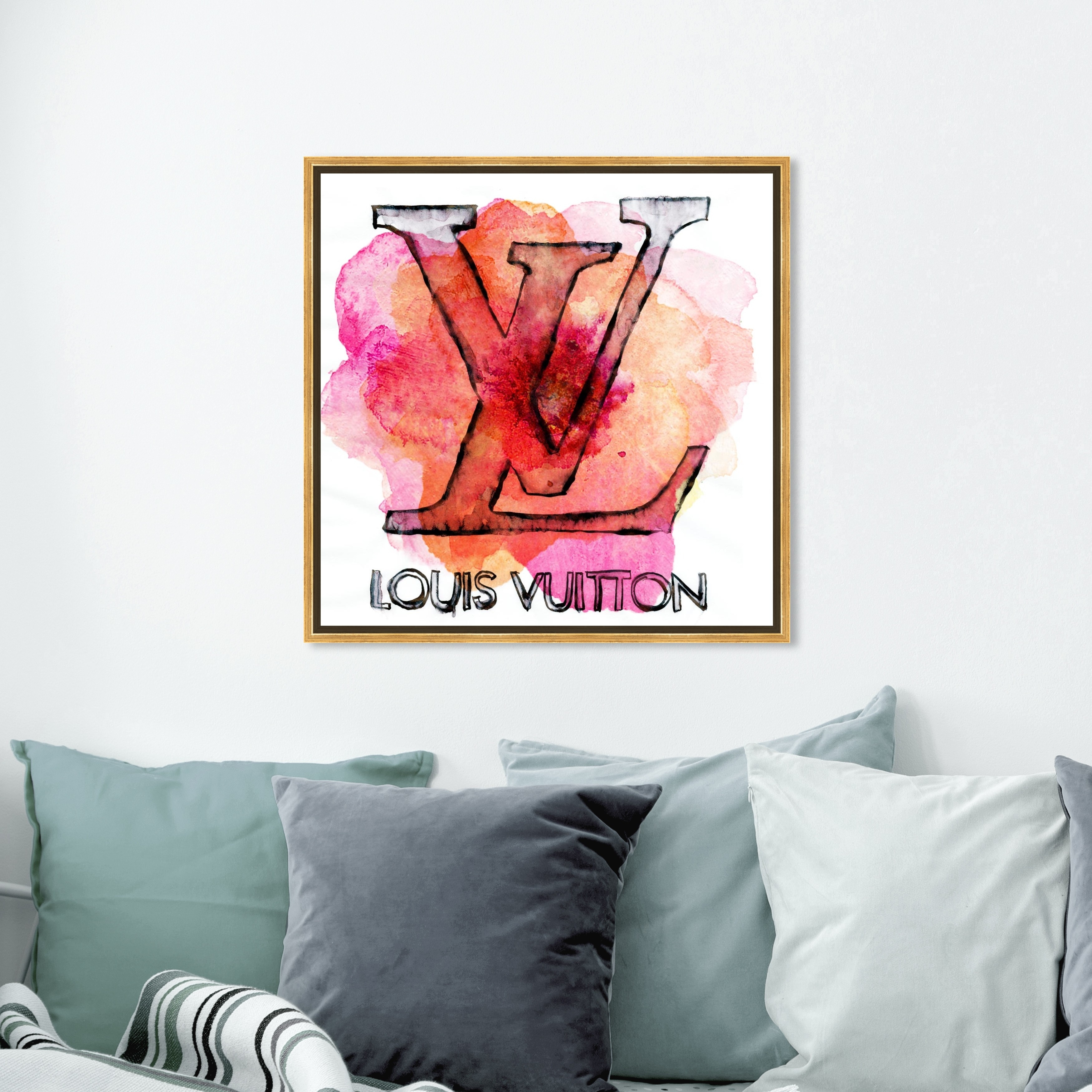 Oliver Gal 'LV Petals' Fashion and Glam Wall Art Framed Canvas