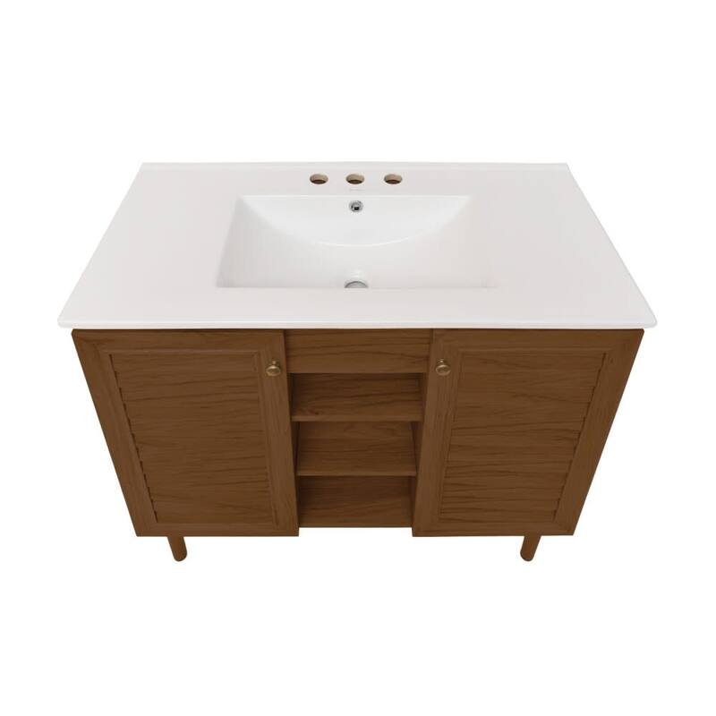 Swiss Madison SM-BV6202-3W Bron 37" Free Standing Single Basin Vanity