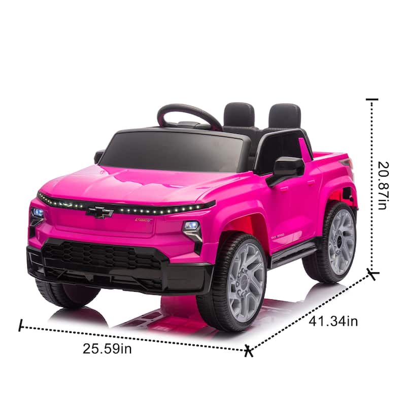 24V Kids Ride On Car W/Parents Control,Licensed Chevrolet Silverado,Four-Wheel Suspension,Speeds 2.49-3.73mph For Kids Aged 2-5