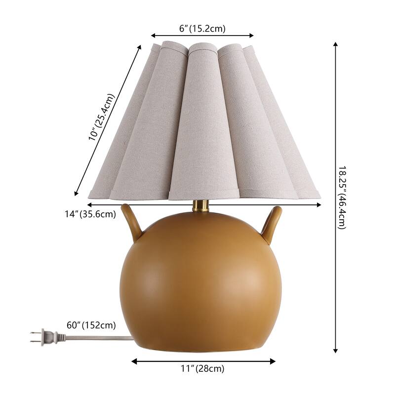 SAFAVIEH Couture Demi, 18-inch, Ceramic Table Lamp - 14"W x 14"D x 18"H