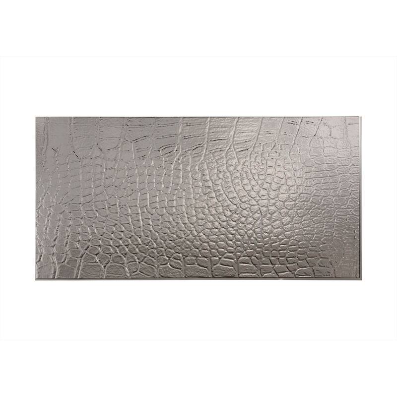 FASÄDE Cayman 4-foot x 8-foot PVC Wall Panel in Brushed Nickel - Silver - 4 x 8