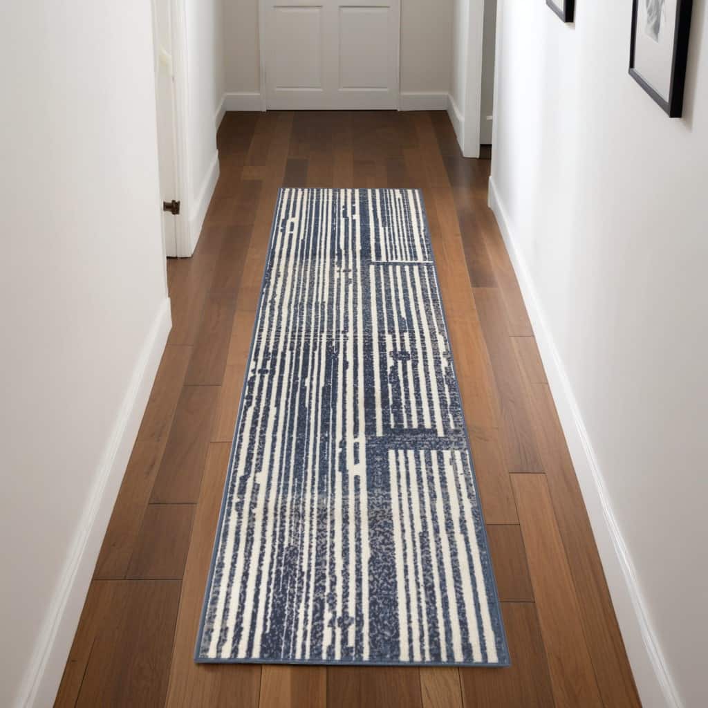 Power Loomed Traditional Modern Durable Area Rug - 90' X '27' X '0.5
