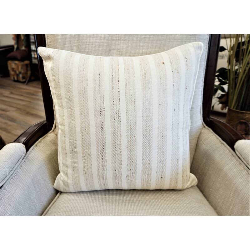 Home&Manor Shahrega Vintage Raw Silk Pillow 18"