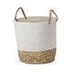 preview thumbnail 4 of 7, Shoelace and Raffia Woven Baskets (Set of 3)