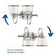 preview thumbnail 2 of 6, Saluda Collection 2-Light Brushed Nickel Clear Glass Coastal Bath Vanity Light