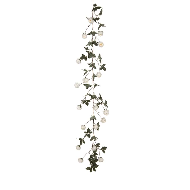 Transpac Plastic 60" Red Spring Floral Roses Garland