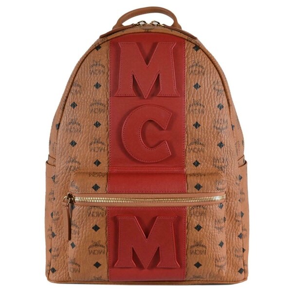 mcm backpack red stripe