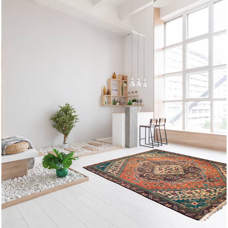 ECARPETGALLERY Hand-knotted Antalya Vintage Copper Wool Rug - 2'11 x 4'6