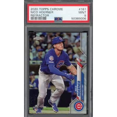 Nico Hoerner 2020 Topps Chrome Refractor Baseball Rookie Card #161 Graded PSA 9 MINT - 8'6" x 11'6"