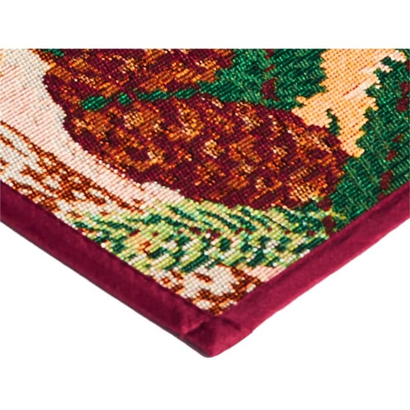Violet Linen Decorative Christmas Tapestry Holiday Design- 19" X 27" Area Rug - 19" x 27"