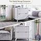 preview thumbnail 22 of 20, Modern Fluted 2 Drawer Lateral File Cabinet, Office Storage Cabinet