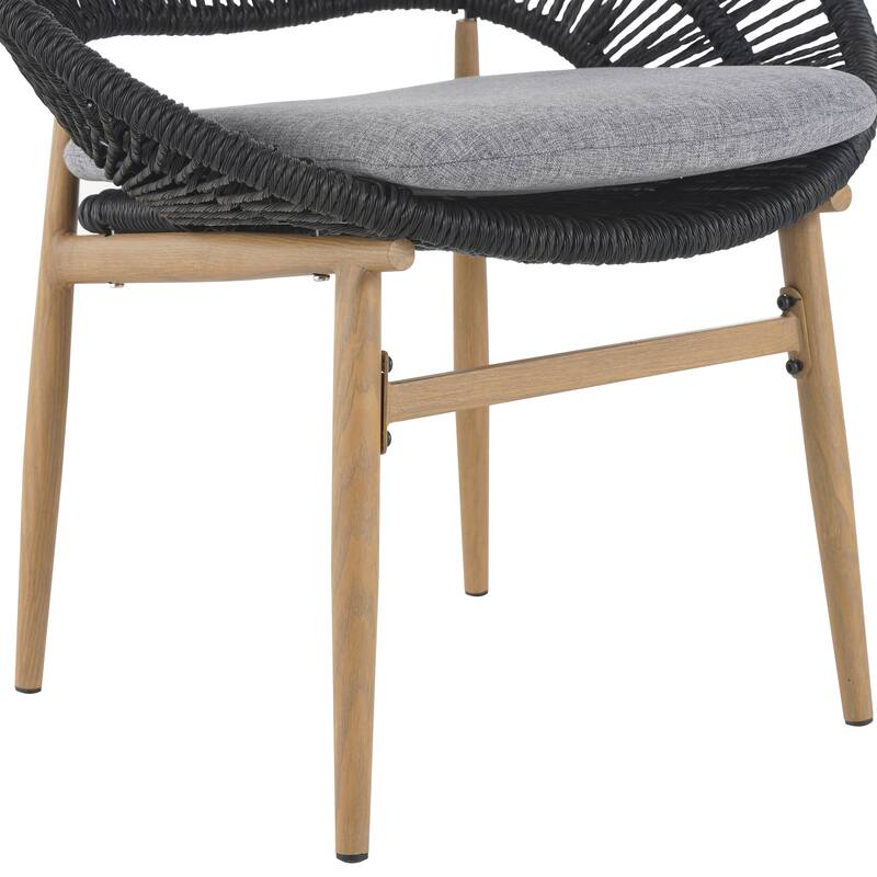 Outdoor Wicker Papasan Style Dining Chair