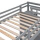 preview thumbnail 8 of 7, Wooden Twin over Twin Storage Bunk Bed with Trundle and Staircase, Grey