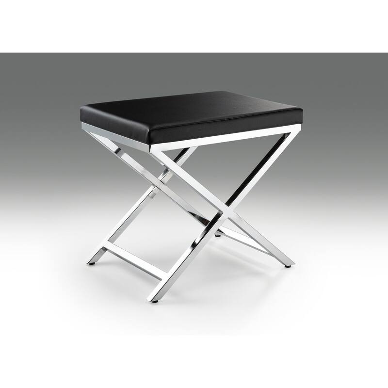 PU chair with chrome base - Black/Silver