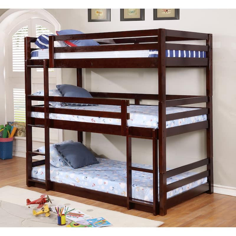 Bryson Triple Twin Bunk Bed - Java
