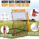 preview thumbnail 2 of 11, Zealfeel 4 x 4.5 ft Baseball Rebounder Steel Pitch Back Net with 2 Strike Zones and Bag