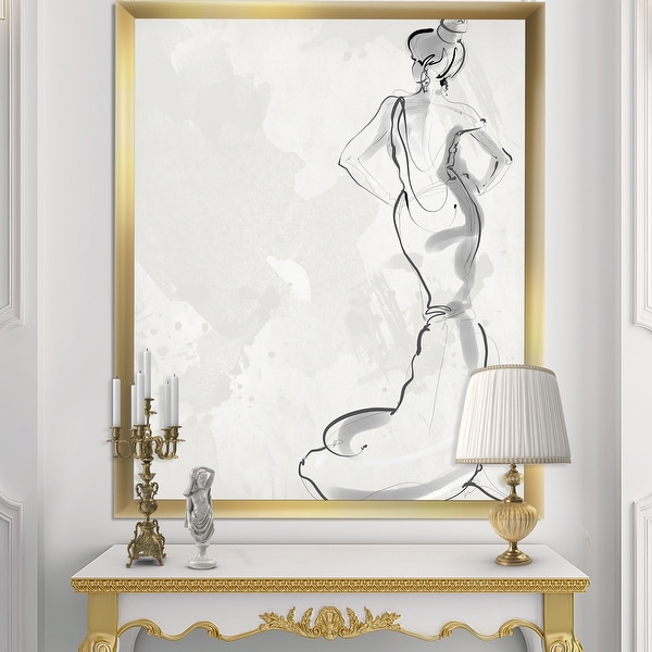 Designart 'Fancy Woman In Evening Dress' Fashion Framed Art Print. Opens flyout.