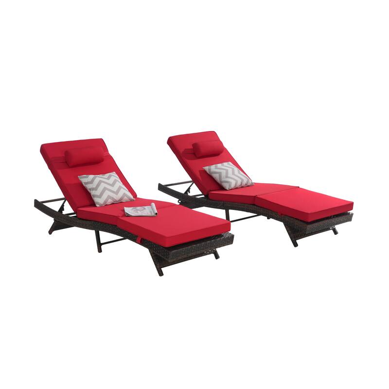 GDFStudio - Ainsley Outdoor Recliner Set for Garden, Patio, and Poolside Lounging