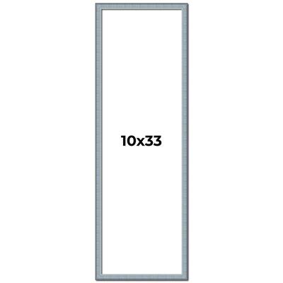 10x33 Frame Rustic Sky Blue Solid Wood Picture Frame | 0.75 Inch