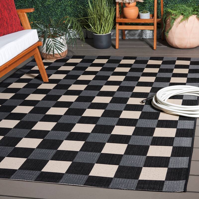 SAFAVIEH Courtyard Meryem Indoor/Outdoor Washable Backyard Patio Rug