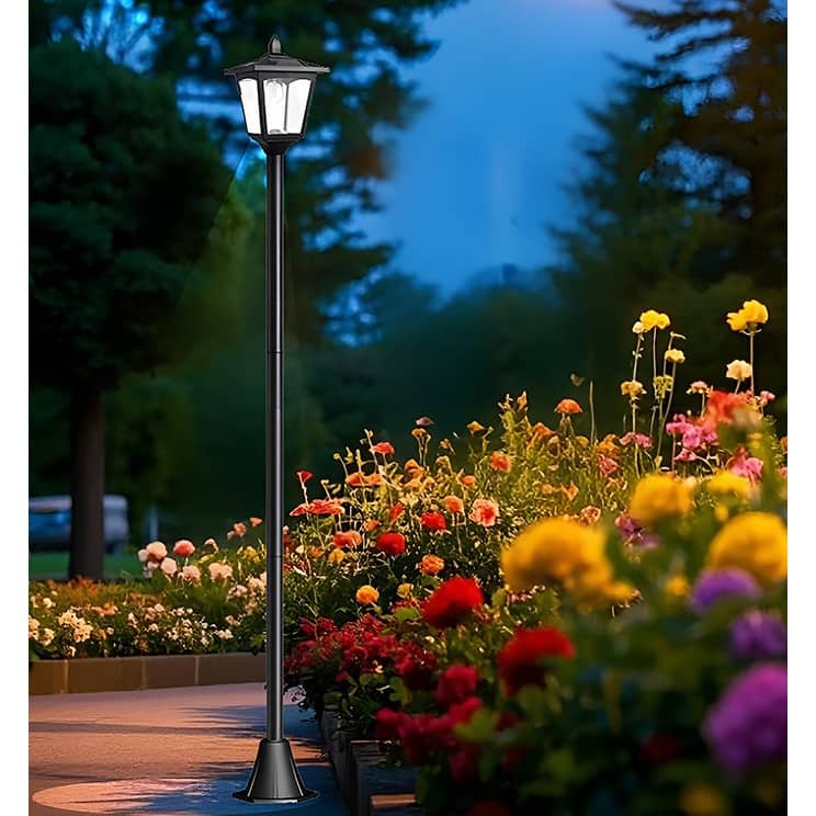 67" Adjustable Solar Lamp Post Light Waterproof Outdoor Street Light - 67''