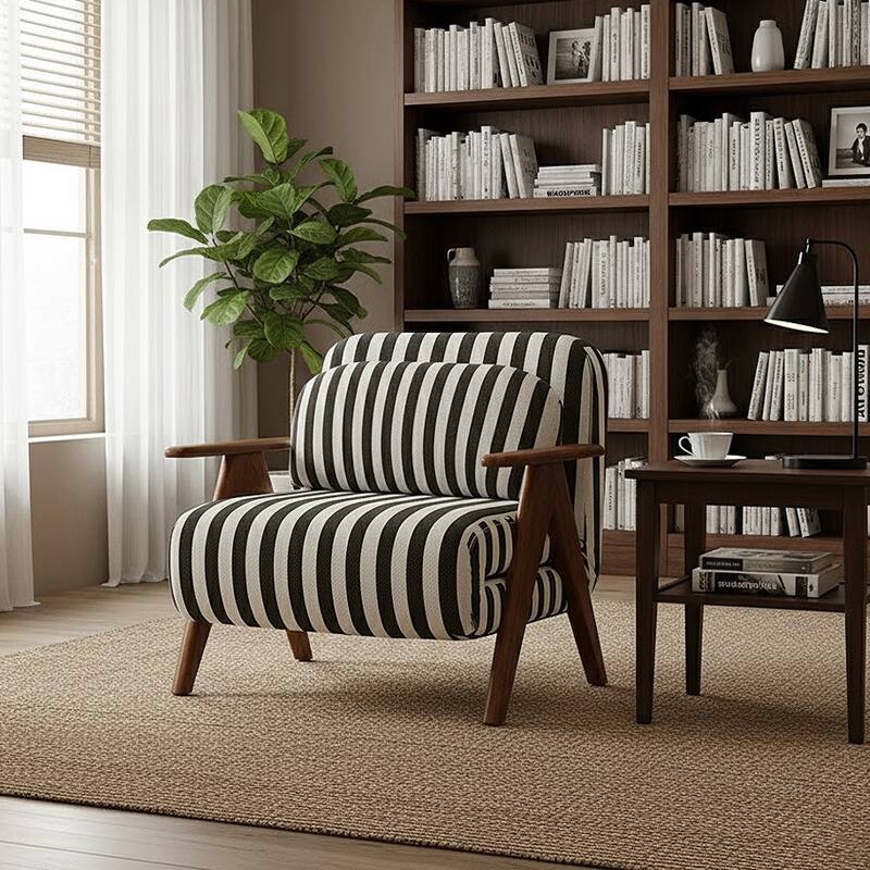 3-in-1 Foldable Reclining Sofa Chair - Zebra Stripes