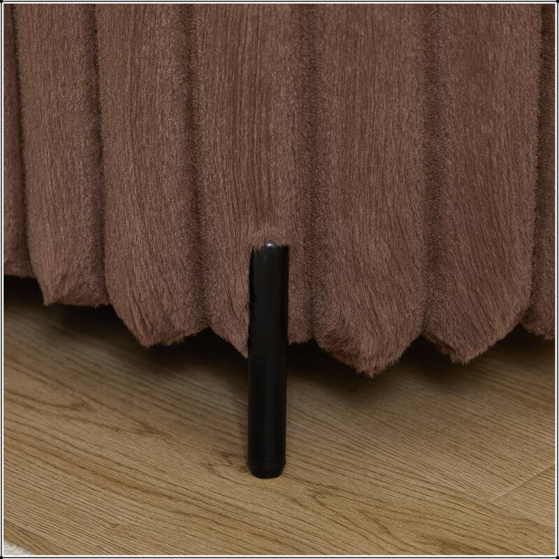 Upholstered Bench with Metal Legs