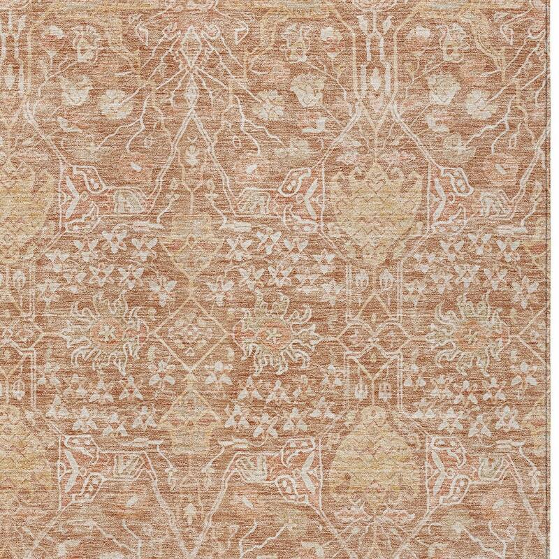 HomeRoots Floral Transitional Rectangle Outdoor Rug