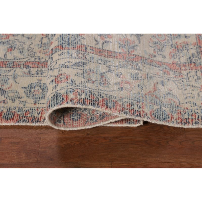 Floral Abstract Oriental Area Rug Hand-Knotted Wool Carpet - 5'3"x 7'6"
