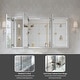preview thumbnail 37 of 53, 56''/64''W X 30''H Recessed Or Surface Wall Mount Bathroom Medicine Cabinet With Adjustable Glass Shelves