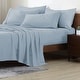 preview thumbnail 11 of 43, Swift Home Premium Ultra Soft Microfiber 6-Piece Sheet Set with Extra Pillowcases California King - Blue Fog
