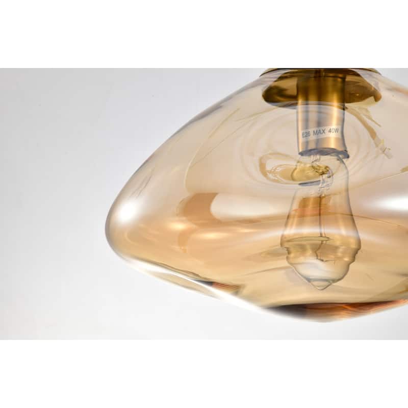 Einar Moulded Glass Shade Semi-Flushmount Ceiling Lamp