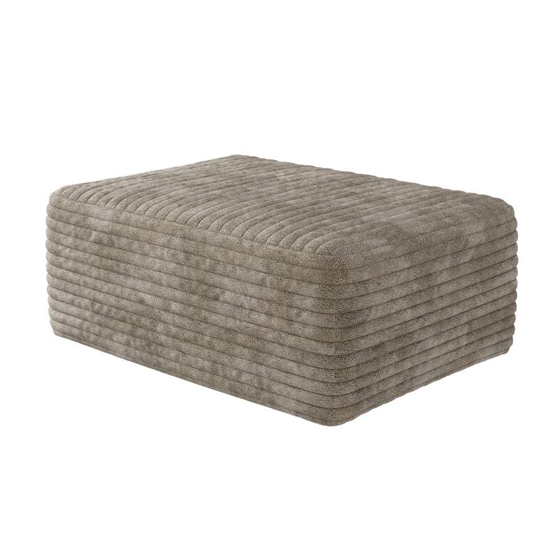 37.40" Sofa ottoman, No Assembly Required,Camel(Plush Corduroy Fabric)