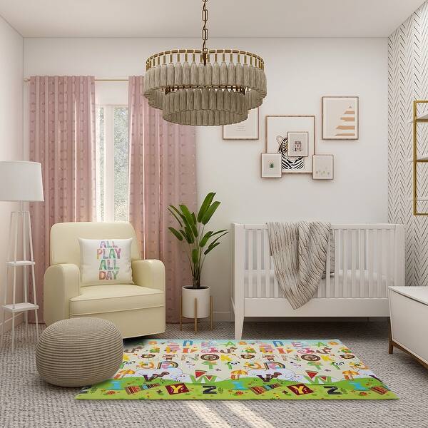 slide 2 of 7, Child crawling mat Greatalphabet animal element 51.2"X74.8"X0.39"