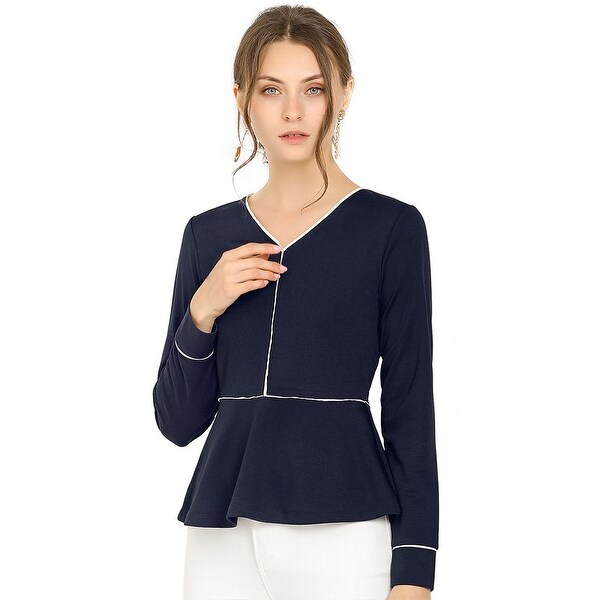 ruffle hem peplum top