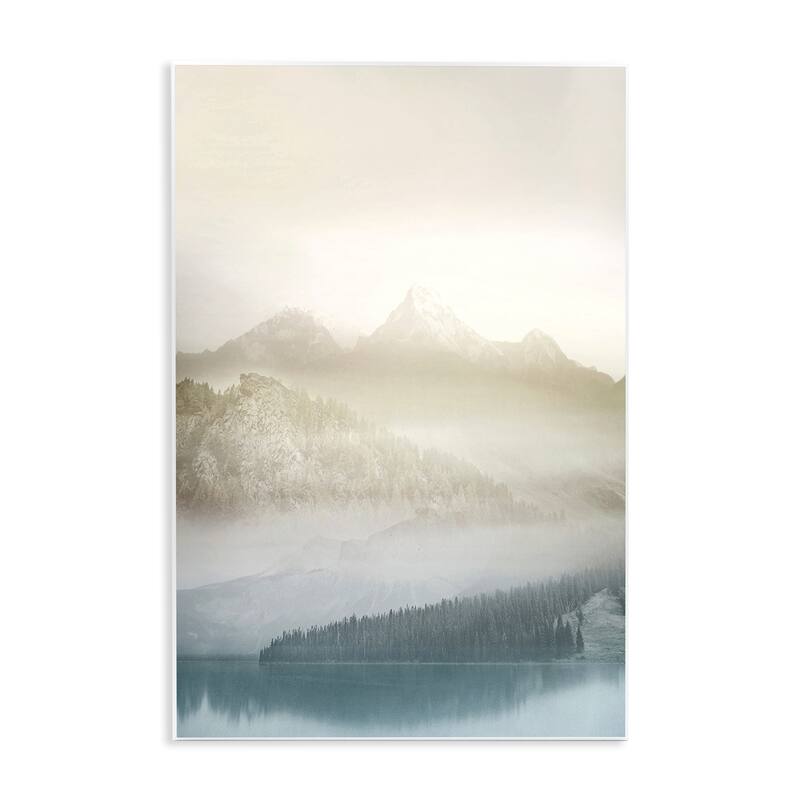Stupell Vanilla Mountain Peaks View Wall Plaque Art Design By Gemma Bardot - 13 x 19