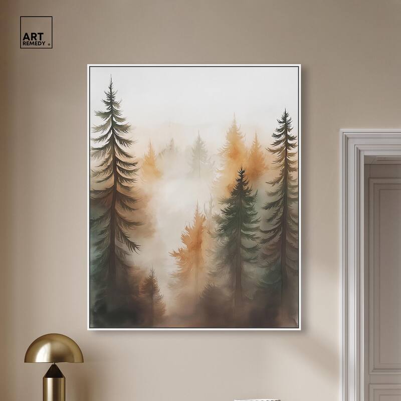 Misty Pines II Canvas by Art Remedy