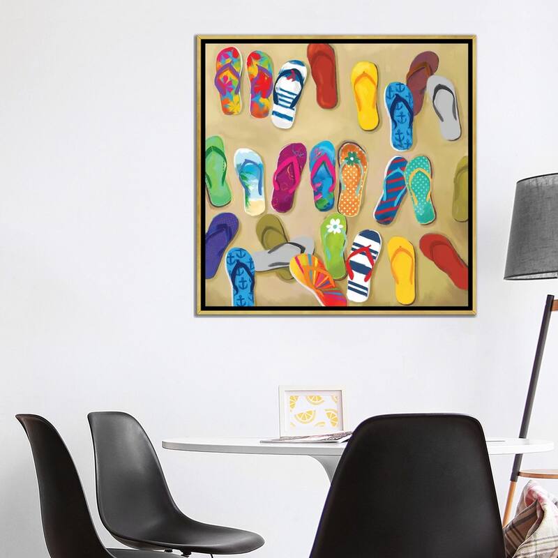 iCanvas "Flip Flops II" by Drako Fontaine Framed Canvas Print