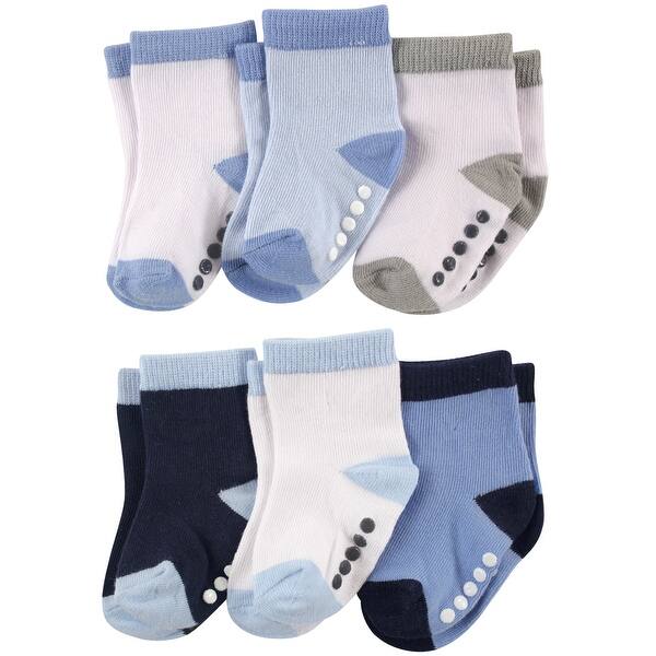 slide 1 of 1, Luvable Friends Baby Boy Newborn and Baby Socks Set, Blue 0-6 Months - Blue