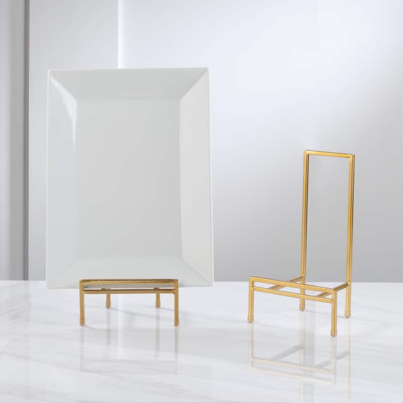 Straight Edge Metal Platter Stand