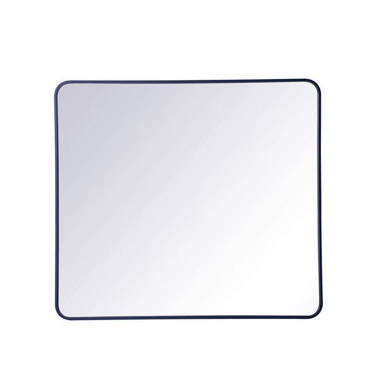 Ezra Soft Corner Metal Rectangular Mirror