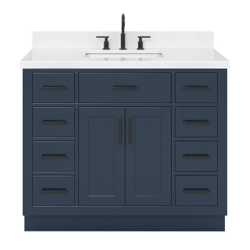 Ariel T042SCQRVO Hepburn 42" Free Standing Single Basin Vanity Set - Midnight Blue