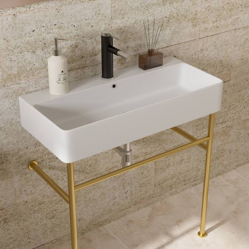 Freestanding Bathroom Vanity with Ceramic Sink