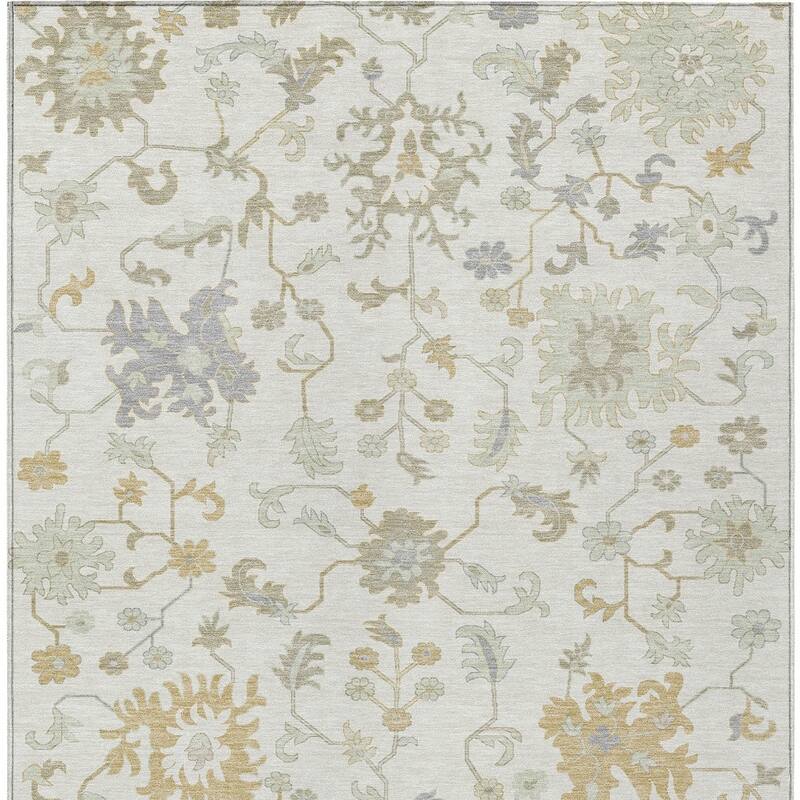 HomeRoots Floral Transitional Rectangle Outdoor Rug